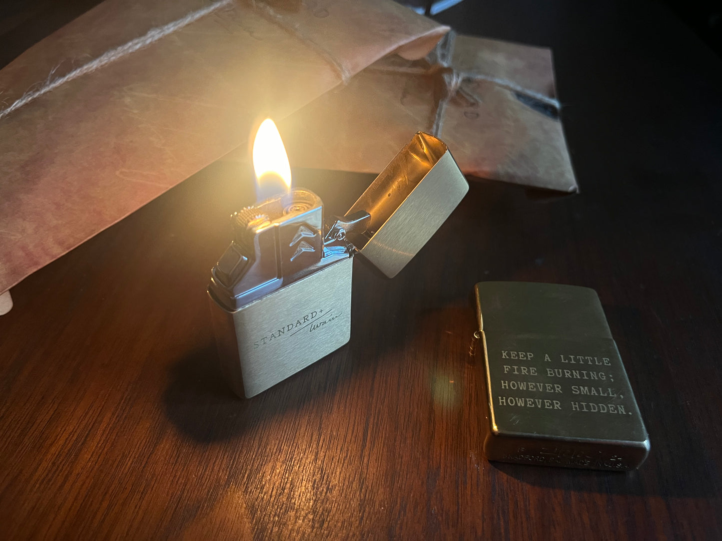 Zippo Dual-Flame Custom Brass Lighter
