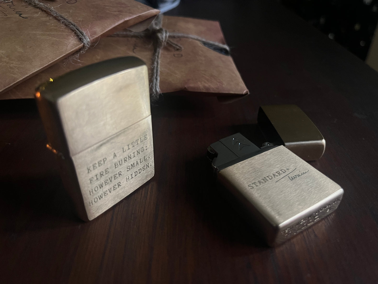 Zippo Dual-Flame Custom Brass Lighter