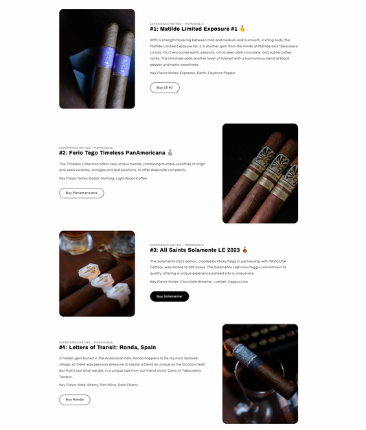 Top 10 Experience Sampler