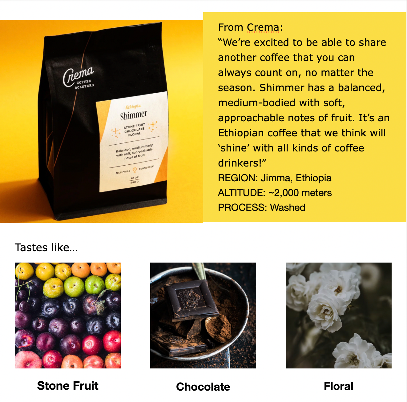 Coffee Pairing Sampler